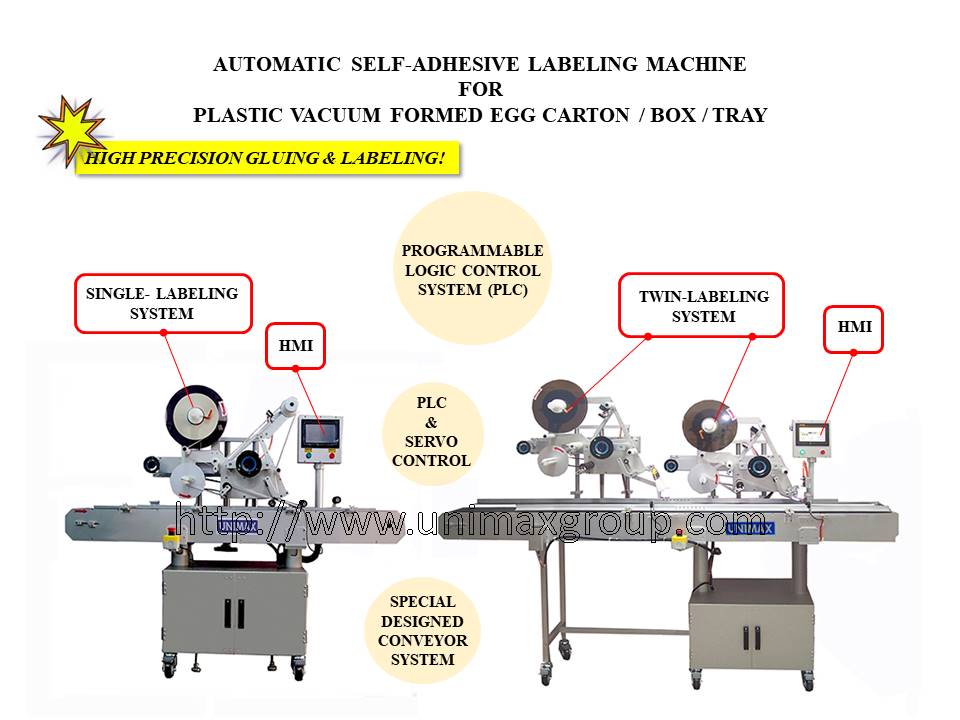 Automatic Labeling Mahcine for Plastic Vacuum Forming Egg Tray / Carton / Box